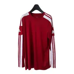 adidas レッド 長袖シャツ　Lサイズ