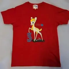 ⑩③GIORDANO　バンビ　Tシャツ　赤