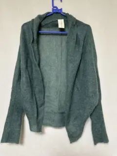 グリーン系モヘヤカーディガン