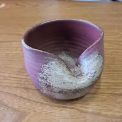 備前焼　松山窯　変形 沓形茶碗 陶器 抹茶碗 茶道具のサムネイル