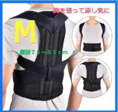 猫背矯正ベルト M 腰痛改善 猫背 サポータ ー肩凝り 背筋 男女兼用 姿勢