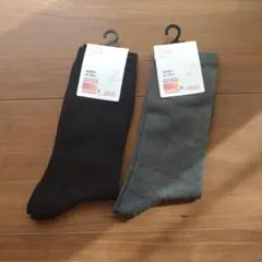 ユニクロ HEATTECHソックス ブラック　ダークグレー 23-25cm