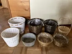 観葉植物 鉢カバー ゴミ箱 小物入れ 8点　美品