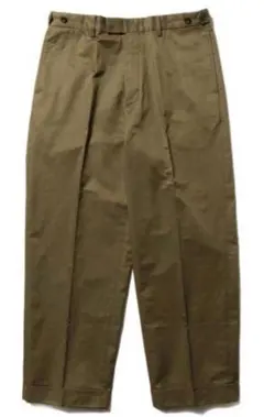 BEAMS PLUS / コットンツイル ワイドトラウザーズ オリーブ / L