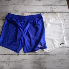 MIZUNOミズノ asicsアシックス ハーフパンツ 2枚セットのサムネイル