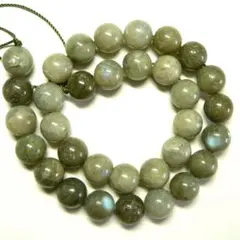 神秘な輝き！想像力と自信回復ラブラドライト１２mm玉ビーズ１連（約39Ｃｍ前後）