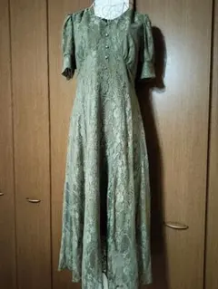 グレイルGRL Mサイズ フラワーレース マキシ丈ワンピースドレス