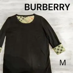 BURBERRY バーバリーロンドン カットソー ロゴ刺繍 M ノバチェック
