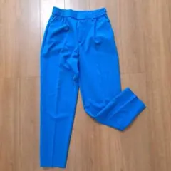 HK WORKS LONDON ブルー カジュアルパンツ Mサイズウエストゴムのサムネイル