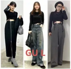 GU ルーシングT(長袖)Q ブラック L