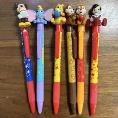 ディズニー　マスコット　アクションシャーペン　 6本セット　未使用　サンスター