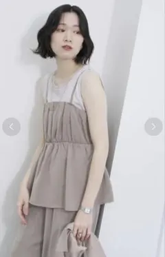 サマンサモスモスブルー　【接触冷感】キャミビスチェ