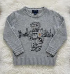 4T Polo Ralph Lauren テディベアセーター グレー