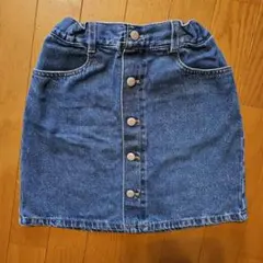 デニム ボタン付きスカート
