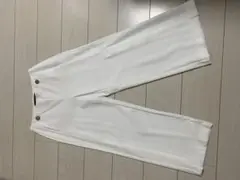 ZARA BASIC ホワイト ワイドレッグスラックス