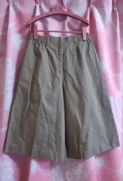 日本製★新品★綿100％ワイドパンツ★茶色 LL