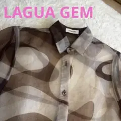 【美品✨✨】ラグアジェム　シアーシャツ 柄　春服　即購入◎のサムネイル
