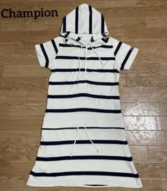 レア☆Champion チャンピオン フード付き ボーダー ワンピースのサムネイル