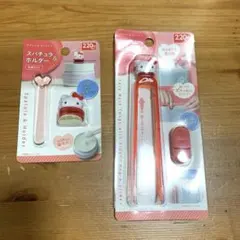 ハローキティ　スパチュラ&ホルダー　フェイスマスク用トング　ダイソーのサムネイル