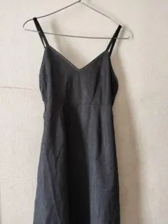 黒デニム風ワンピース