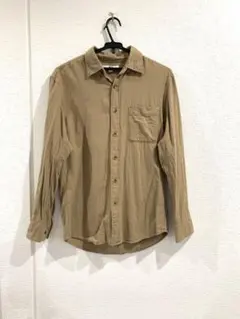 UNIQLO ユニクロ メンズ 長袖 シャツ ブラウン S