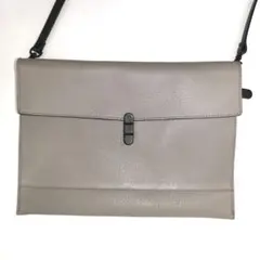 TOMOE トモエ サコッシュ 本革 牛革 レザー グレー ショルダーバッグ