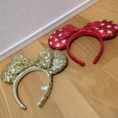 ディズニー スパンコール カチューシャ 2個セット