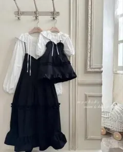 【MONBÉBÉ 】親子ペア シャツ×ワンピース