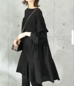 URBAN RESEARCH ROSSO 2WAYストライプミニワンピース　黒