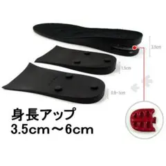 サイズ大 3段6cmUP シークレットインソール エア 上げ底 厚底 中敷