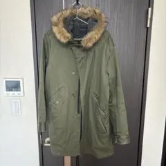 オリーブグリーン モッズコート ファー付き - メルカリ