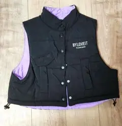 BYLOVEIT リバーシブルダウンベスト 黒・紫