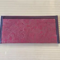 レザークラフト　マルチケース　赤いカードケース　ハンドメイド