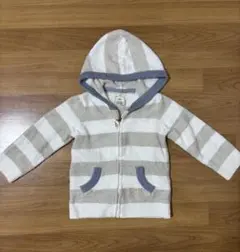 【美品】ジェラートピケ キッズ パーカー XXS 90〜100 ボーダー