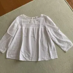 UNIQLO ホワイトコットン7分丈シャツ