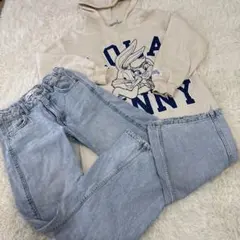 ZARA キッズ ダメージジーンズ パーカー140センチ