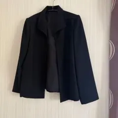 黒ノーカラージャケット Lサイズ