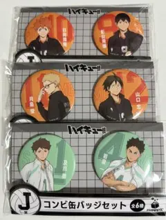 ハイキュー!! Happyくじ J賞 コンビ缶バッチ 3種セット