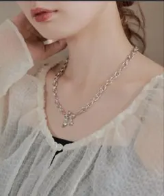 Kastane カスタネ　ネックレス　シルバーネックレス　フラワー　花形