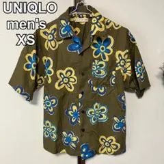 MARNI×UNIQLO オーバーサイズオープンカラーシャツ　カーキ黄青　XS