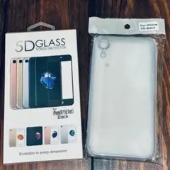 交渉歓迎　未使用　5Dガラスフィルムとケース　セット　 iPhone XR用 黒