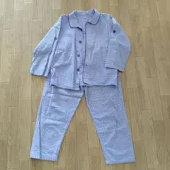 青と白のチェック柄パジャマ 130cm
