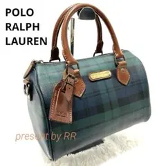 極美品✨ POLO RALPH LAURENミニボストンバッグ ブラックウォッチ