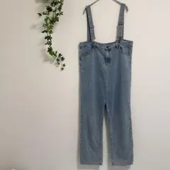 ［Ankrt kids］デニムサロペット（L）ライトブルー　オールインワン