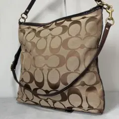 美品✨COACH ショルダーバッグ 2way キャンバス レザー シグネチャー