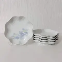 花柄波型皿6枚セット