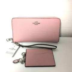 COACH 長財布 カードケース付き ピンク CBZ98 - メルカリ