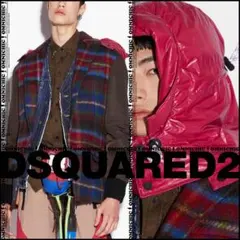 新品38万DSQUARED2ディースクエアードブルゾン袖伊製ウールジャケット48