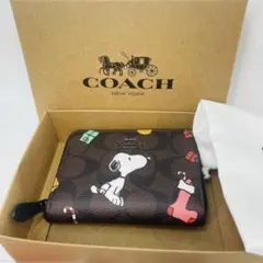 新品未使用品♡COACH×PEANUTS スヌーピー 二つ折り財布 付属品付き