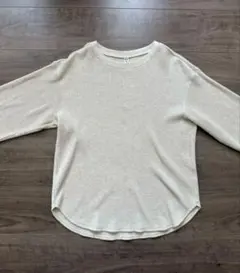 UNIQLO ワッフルTシャツ ベージュ 長袖